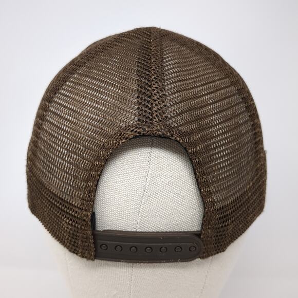 Vortex Logo Snapback Trucker Hat Brown One Size Adjustable Outdoor - Picture 6 of 9